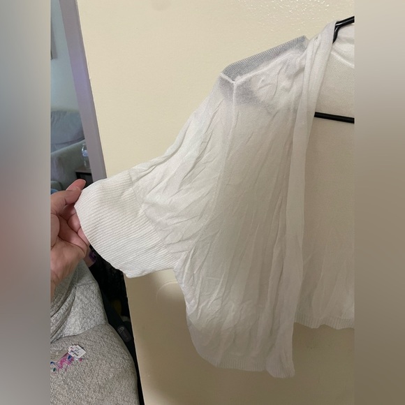 ✨Lane Bryant White Sweater Shaw Size 18/20 - Picture 2 of 7